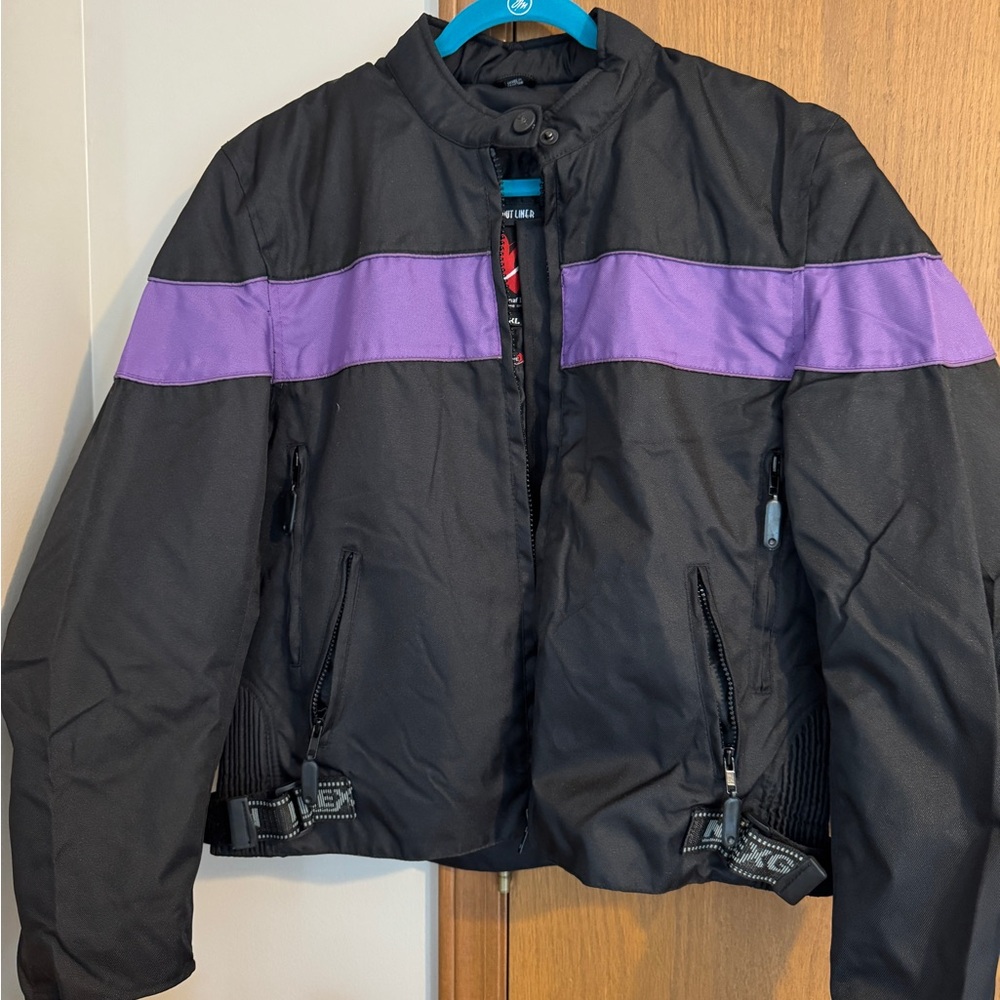 Black and Purple Utility Jacket
